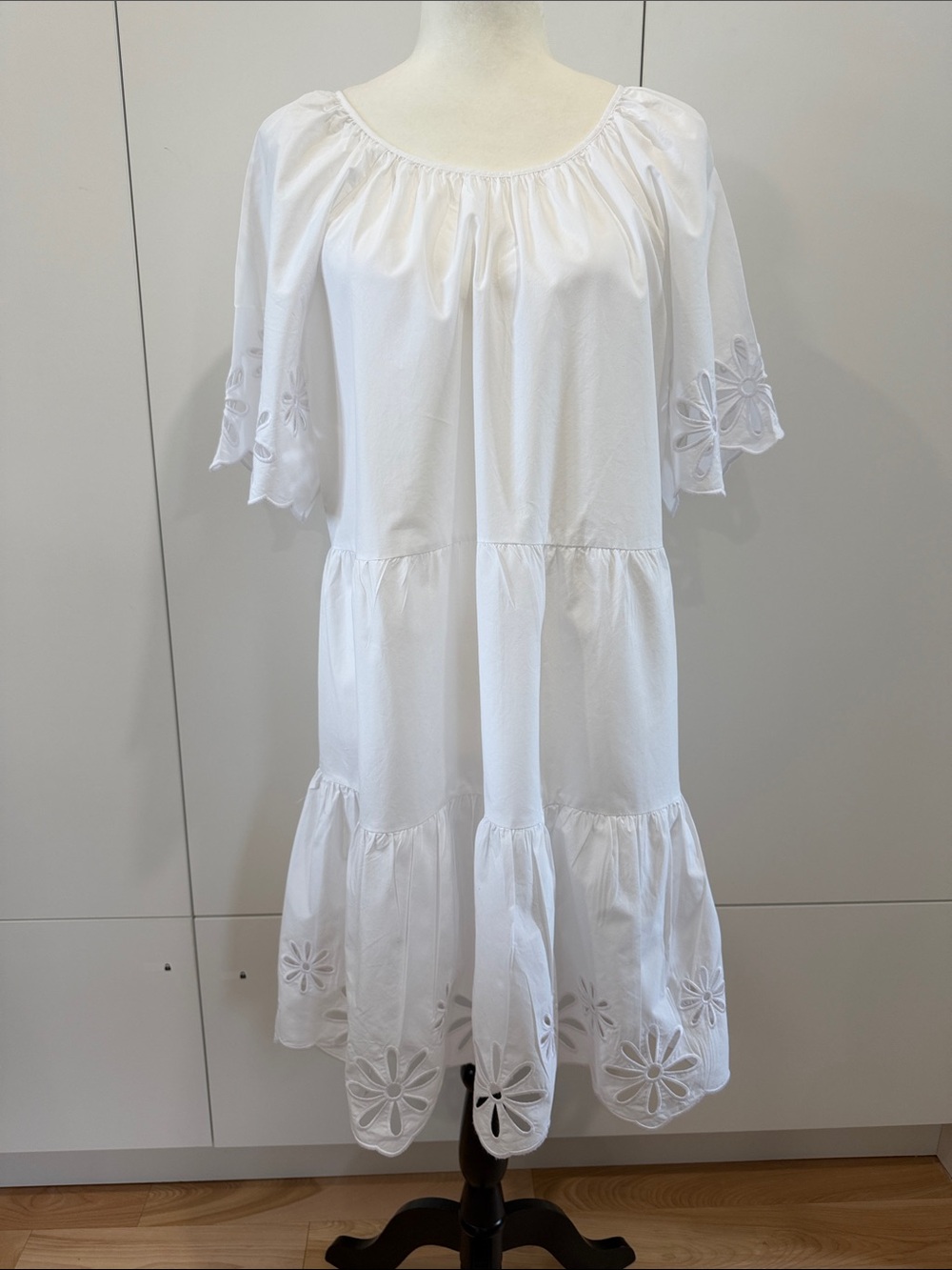 Rails White Eyelet Tiered Mini Dress